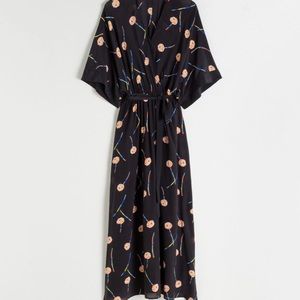 & Other Stories Black Floral Maxi Dress
